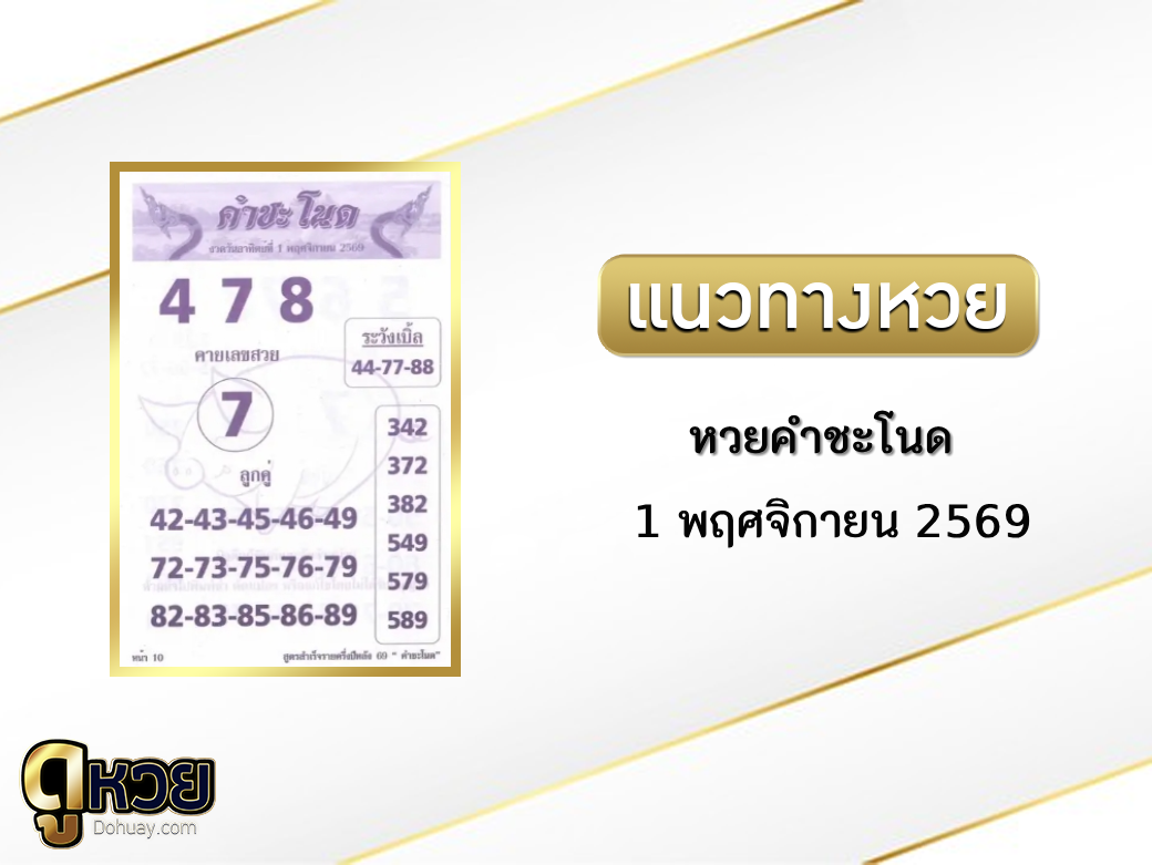 หวยคำชะโนด 1/11/2569